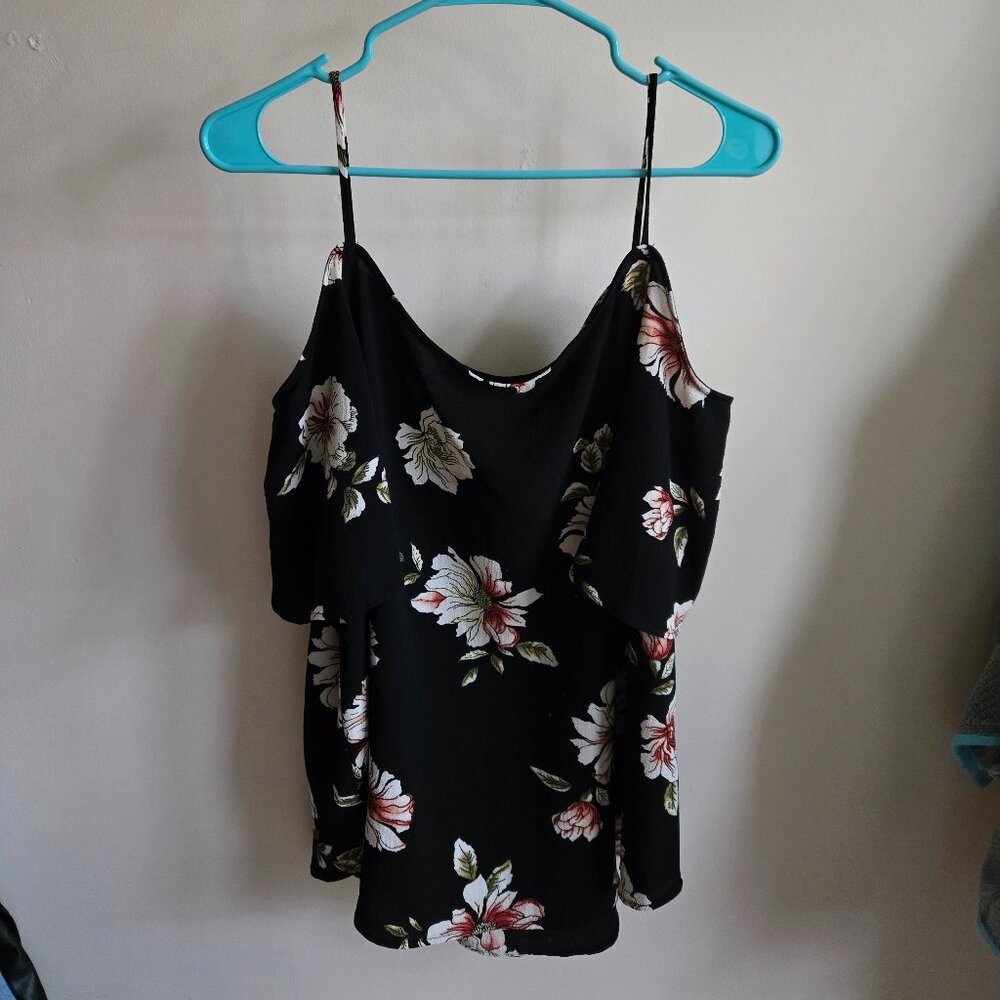 Cold Shoulder Floral Top - Kaileigh from Stich Fix, Size XL